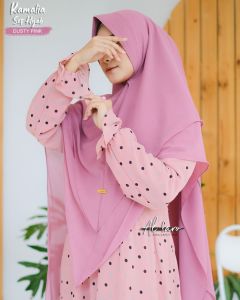 GAMIS SET CERUTY BABYDOLL PREMIUM FULL FURRING/KAMALIA SET HIJAB ALFARO