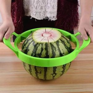 Stainless Steel Watermelon Slicer Multifunctional Handheld Circular Slitter Creative and Labor-saving Fruit Slicing Tool Cutter
