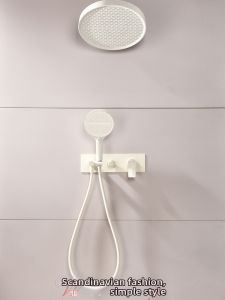 AZOS | Cream Style Concealed Shower Set Copper Mixer Valve