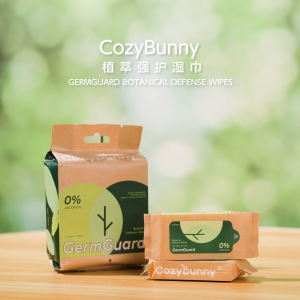 CozyBunny GermGuard Botanical Defence Wipes -Antibacterial  (5 Packs x 6 Wipes)