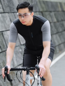 WOSAWE Men Cycling Jersey Breathable Quick-drying Reflective Sports Bike Short Sleeve Shirts