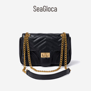 SeaGloca Womens GG Quilted Square Lock Chain Shoulder Bag Crossbody Bag