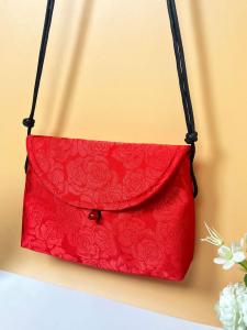 Mini Versatile Crossbody Bag Autumn Winter New Style National Trend Brocade Silk Mobile Phone Bag Artistic Chinese Style