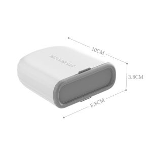 Portable Retainer Case Orthodontic Aligner Box Denture Storage Container with Divider and Drainage Hole for Travel Home