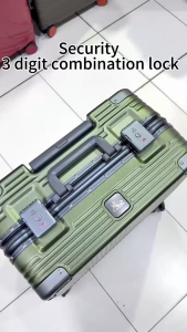 Chariot Aluminum Frame Hardcase Trolley Pilot Case Luggage 4 Wheels TSA Lock Cabin Size CH6606
