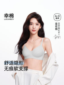 Soft Comfortable Smooth Womens Bra No Steel Ring Gathered Anti-Sagging Luckmeeey Underwear V-Neck Seamless Four Seasons