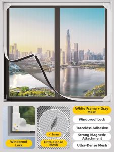 CHUSHE | Magnetic Anti-Mosquito Window Screen Self-Adhesive Easy-Installation