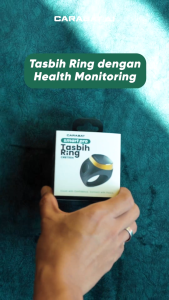 Carabat Smart Pro Tasbih Ring (With Health Tracking) l Tally Counter Ring l Zikir Ring l Health Monitor Ring l Bluetooth Zikr Tracker l Muslim Prayer Reminder Ring l OLED Display l Heart Rate SpO2 Steps & Sleep Monitor l App Connected (Taqwa App)