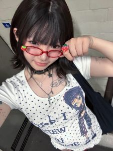 Áo Thun Cotton in Chữ Tay Ngắn Mùa Hè Cho Nữ Cổ Tròn Ôm Vừa Vặn in Họa Tiết Kẻ Sọc Áo Thun Thường Ngày Thời Trang