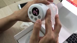 Máy hút sữa không dây Máy hút sữa rảnh tay KidAndMom S12 tích hợp pin sạc với 2 chế độ hút sữa và masage 9 cấp độ điều chỉnh