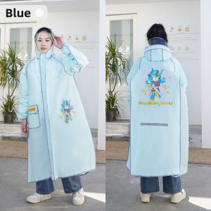 Children Double Peak Raincoat With Backpack Slot