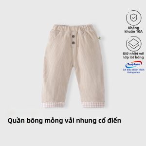 TONGLIANCHUXIN | Quần Dài Bé Trai Vải Corduroy Ấm Áp cho Mùa Thu Xuân