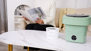 Portable Mini Washing Machine 2 in 1 Semi Auto 8L Washer with Automatic and Manual Modes