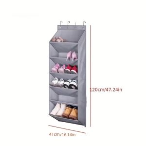 Oxford Cloth Multi-Functional Door Back Storage Hanging Bag Multi-Layer Shoe Bag Miscellaneous Storage Wall-Mounted Storage Bag
