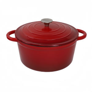 MLZH | Enameled Cast Iron Pot Dual Handle Soup Stew Cookware for Gas Induction