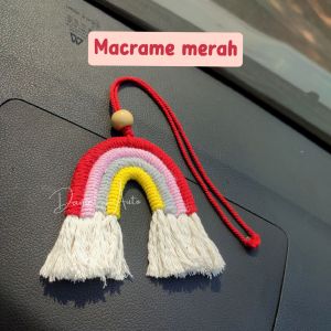 Gantungan Pelangi / Macrame Pelangi / Gantungan Spion Dekorasi Mobil