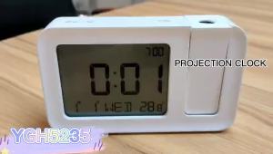 2025 Digital Projection Alarm Clock Rechargeable LED USB Charger Projector Alarm Clock For Office Bedroom Bedside Desktop Clock