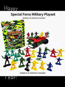 Special Force Military Toy Soldiers Playset Multi Color Plastic Army Men Figures Kids War Game Action Figures Gift for Boys 3+