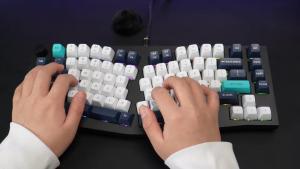 Keychron Q10 Max Alice 75% Layout Custom Wireless Mechanical Keyboard with Knob QMK/VIA Programmable 2.4 GHz/Bluetooth/Wired RGB Backlit Aluminum Ergonomic for Mac Windows Gateron Brown Switch