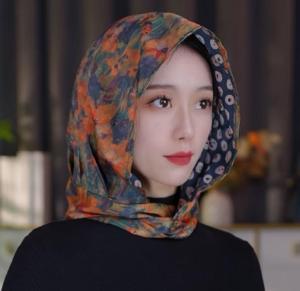 Mũ Quàng Lụa Hai Mặt Hai Màu Cho Nữ Mũ Quàng Lụa Chống Nắng Chụp Ảnh Du Lịch Phù Hợp Với Mọi Trang Phục Mùa Xuân Hè