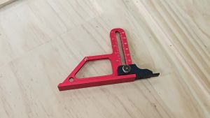 JIGHOLE | 0-60mm Table Saw Depth Height Gauge Aluminum Alloy Measuring Tool for Router Bits & Saw Blade Woodworking Height Setting