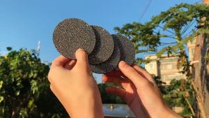 Đế Lót Cốc Nước Chống Trượt Đính Đá Trang Trí Nội Thất Ô Tô/ Văn Phòng Làm Việc