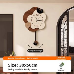YIYUXUAN | Silent Vintage Cat Wall Clock