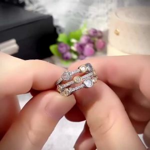 Huitan Vintage Two Tone Ladys Rings Anniversary Party Daily Wearable Luxury Cubic Zirconia Rings 2022 New Trend Women Jewelry