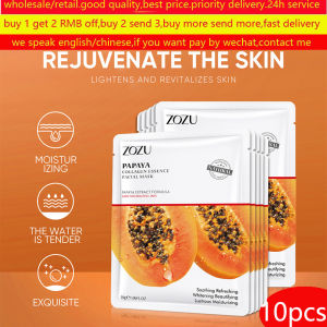 Papaya Face Mask Anti Acne Whitening Moisturizing Hydrolyzed Collagen Patch Facial Skin Care Deep Hydrating Brightening