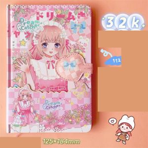 Buku Catatan Diary Kancing A5 Motif Karakter Lucu Notebook Magnetic Agenda Planner Journal Girl Book