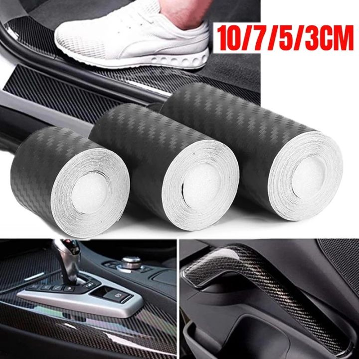 3d Carbon Fiber Car Sticker Diy Paste Protector Strip Auto Door Sill 3d Carbon Fiber Car Sticker Diy Paste Protector Strip Auto Door Sill