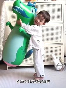 JoyToy 95cm Mainan Anak Tiup Tiang Tinju Berisi Air Dinosaurus Tinju Air Dino (No Pompa)