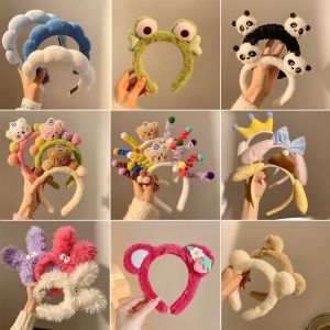 Cute Cartoon Hairband Womens Face Washing Special Plush Hair Accessory Fashionable Sweet Style Fresh out New Gift