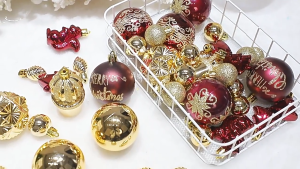 42PCS 2025 Christmas Balls Set Distinctive Christmas Tree Decoration Christmas Decorations for Home