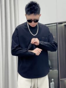 Mens Spring Autumn Thickened Double-sided Fleece Sweatshirt Half-high Collar Casual Warm Couple Style Long Sleeve T-shirt