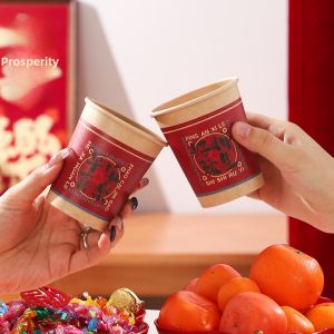 AIXIAOXIQING | New Year Festive Red Thickened Cups