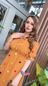 Midi Dress Crinkle Pompom Kancing Polkadot: Panduan Lengkap