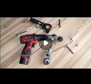 Adaptor Bor Pemotong Seng Alat Pemotong Lembaran Logam Alat Pemotong Belah Plat Besi Adaptasi dengan Mesin bor baterai