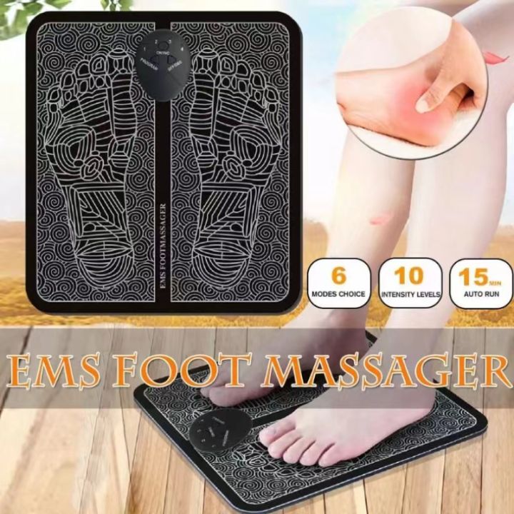 EMS foot massage mat electrical muscle stimulation therapy contraction ...