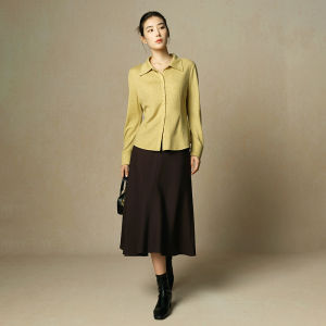 DUSHU | High Waist Slimming Flared Winter Womens Skirt