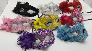 Halloween Eye Mask Masquerade Pesta Kulit Bulu Dewasa Topeng Dewasa Pertunjukan Krismas Bekalan