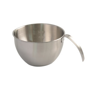 Stainless Steel 18/8 Egg Beater Basin Baking Cooking Bowl with Handle Sharp Drainage Bowl Japanese Style round Shape Kitchen Utensils