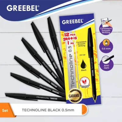GREEBEL Pen Technoline 0.5 mm 12 PCS BONUS 1 PCS