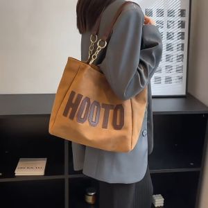 QFDI  ⚡Miễn Phí Vận Chuyển⚡ Sinh viên đại học   tham gia các lớp học với túi lớn Túi Vải Bố Đeo Vai dung tích lớn Gói Túi Túi Tote Đi Làm Mới