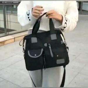 SL077 - Tas Selempang Bahu Wanita Besar Nylon Waterproof Slempang Bahu Anti Air Nilon Sling Bag Cewek