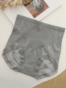 Womens Underwear High Waist Belly Contracting Large Size Fat mm 100.00Kg Pure Cotton Hip Lifting Lower Belly Contraction Modal Seamless Briefs