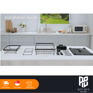 [AB Kitchen] Dish Drying Rack with Drainboard / Detachable Kitchen Dish Drainer with Utensil Holder
