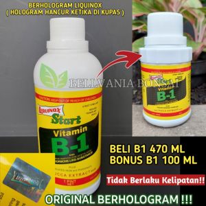 Vitamin B1 Tanaman Liquinox 470ml Beli 1 Gratis B1 100ml