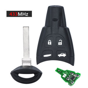KEYECU LTQSAAM433TX 315MHz / 433MHz PCF7946AT ID46 Chip Smart Remote Key Fob for SAAB 93 95 9-3 9-5 2003 2004 2005 2006 2007