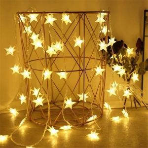 LED String Lights Outdoor Star Chain Lights Garland Lights Bulb Fairy Lights Party Home Wedding Garden Christmas Decor